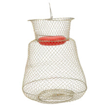 Foldable Wire Fish Baskets Robust Fishing Cage Spring Door At The Bottom Buoyant In Water Dense And Not Rusty Professional Manufacturing Durable For