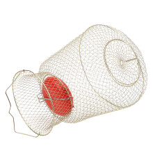 Foldable Stainless Steel Fish Shrimp Net Cage 33cm Floating Bowl, S/L
