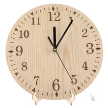 Battery Operated Wooden Wall Clock In Vintage Design, Silent Non Ticking Decorative Clock With Durable Structure And Elegant Retro Look For Living