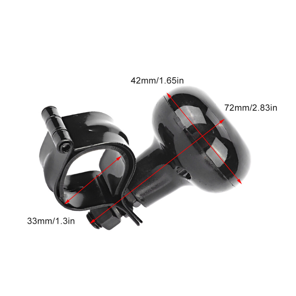 Abs Aluminum Alloy Car Steering Wheel Spinner Handle Knob 2In Black 7901392394193