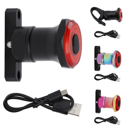 Rechargeable Bicycle Taillight With Intelligent Light Perception, Sensory Taillight Featuring USB Charging And Multi-Mode Illumination Settings 2