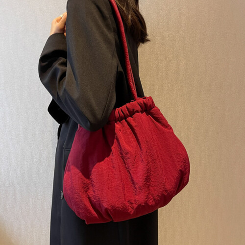 (Wine Red) Women\'s Yellow Top Handle Satchel Bag 2