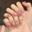 3D Flower Press-on Nails, 10PCS, Pink, Reusable 7