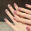 3D Flower Press-on Nails, 10PCS, Pink, Reusable 9