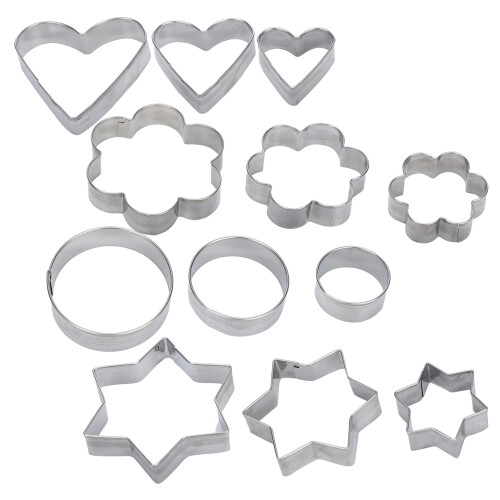 Stainless Steel Cookie Cutters Set Easy To Grip Sharp Bottom Rust Resistant Multi Purpose Use Baking Tools Oven Safe Dishwasher Safe Finger 1