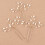 (Silver 3pcs) Pearl Rhinestone Bridal Hair Fork 1
