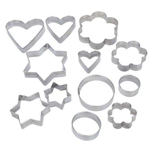 Stainless Steel Cookie Cutters Set Easy To Grip Sharp Bottom Rust Resistant Multi Purpose Use Baking Tools Oven Safe Dishwasher Safe Finger 2