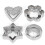 Stainless Steel Cookie Cutters Set Easy To Grip Sharp Bottom Rust Resistant Multi Purpose Use Baking Tools Oven Safe Dishwasher Safe Finger 6