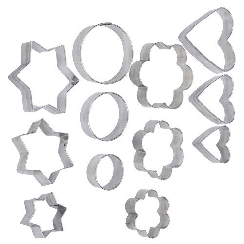 Stainless Steel Cookie Cutters Set Easy To Grip Sharp Bottom Rust Resistant Multi Purpose Use Baking Tools Oven Safe Dishwasher Safe Finger 2