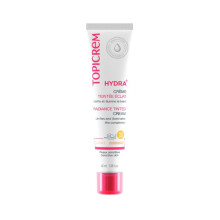 Topicrem Hydra+ Radiance Tinted Cream (SPF50) Hydrating Face Sunscreen| Radiance booster |Moisturizing sunscreen  -40ml