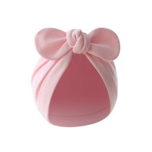 (Pink) Baby Bunny Ears Beanie - Soft Cotton Hat for Girls