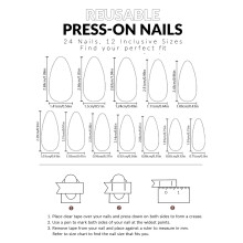 24PCS Snowflake Press-on Nails for Christmas Party