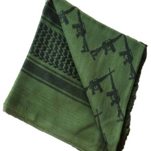 (AK green) Military Tactical Scarf - Desert Camo with Tassel