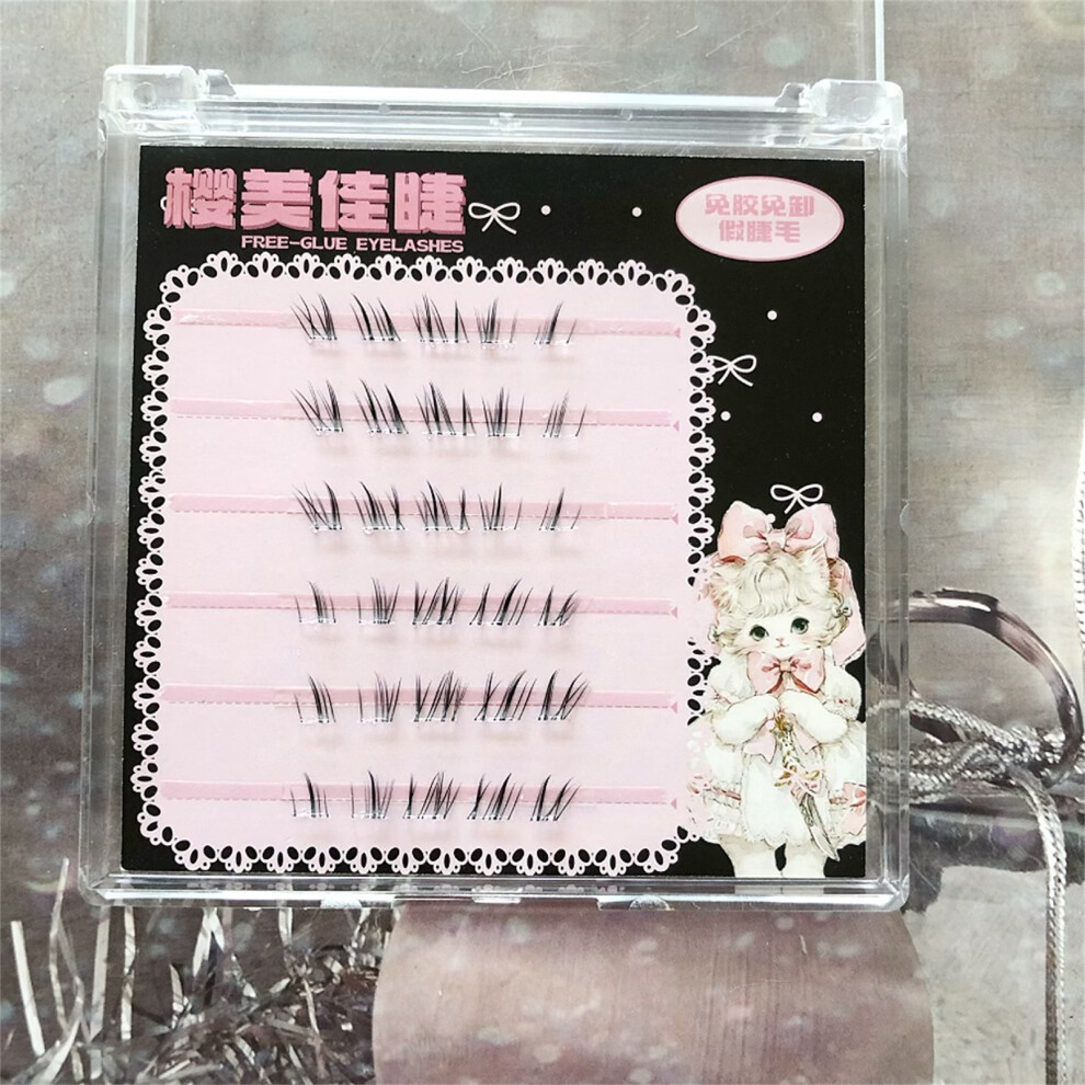 Dachuang Beauty (6 Rows 30 Clusters) Realistic Cat Whisker Lashes For Eye Makeup