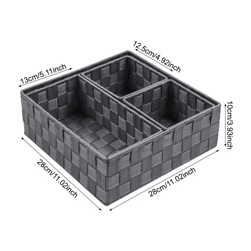 (Gray) Multifunctional Storage Box for Pens, Phones & More