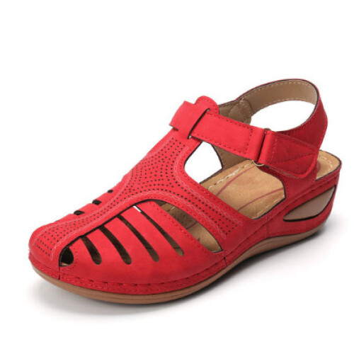 (34) Retro Women\'s Sandals Non-Slip Wedge Comfortable Size 42