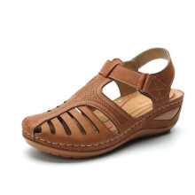 (40) Retro Women\'s Sandals Non-Slip Wedge Comfortable Size 42