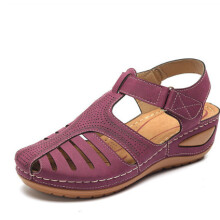 (35) Retro Women\'s Sandals Non-Slip Wedge Comfortable Size 42