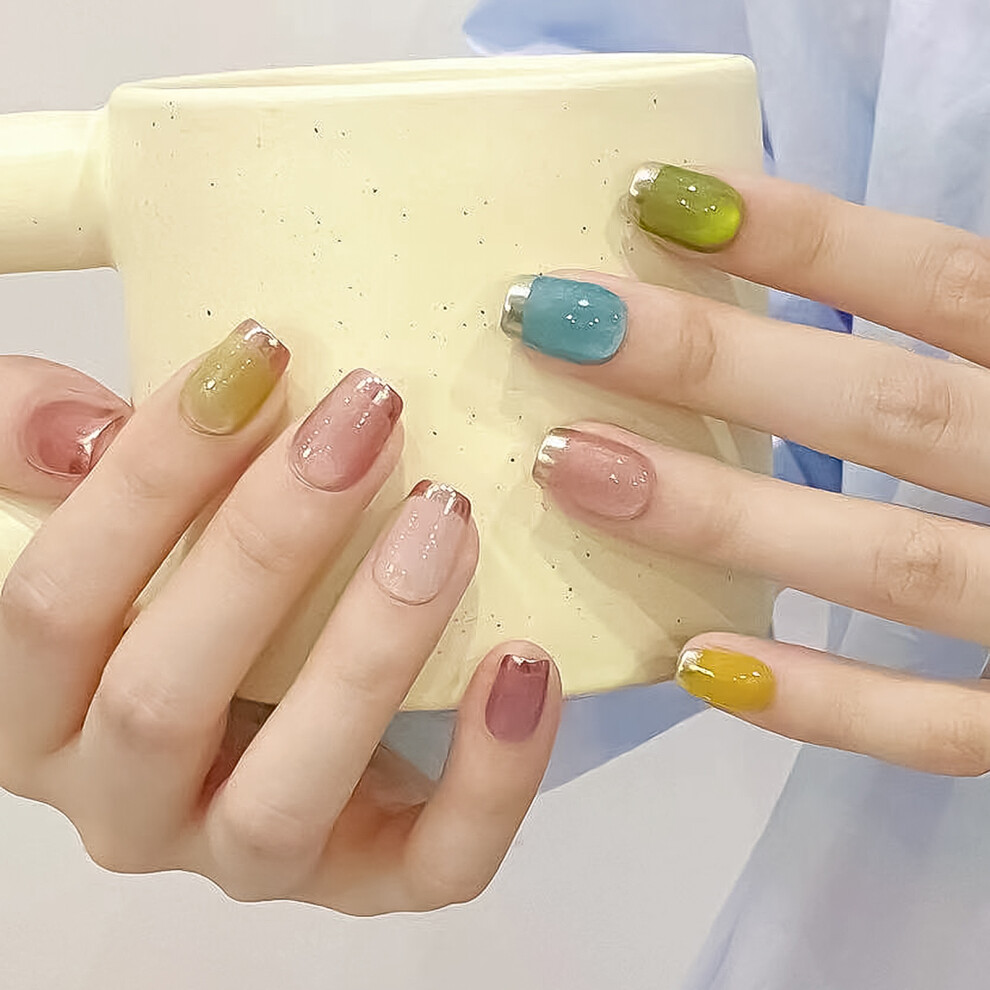 Phui-Pet-Supplies (S) Colorful Cat Eye Fake Nails For Stage Wear