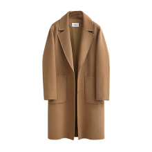 (Camel, M) Manteau Laine Femme Automne Hiver