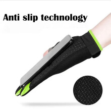 (Fluorescent Green, One Size) Men\'s Anti-Slip Touchscreen Fingerless Gloves for Outdoor