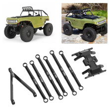 6 Stück Spurstangen-Kit für SCX24 1/24 Aluminium schwarz