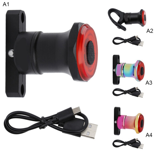 Rechargeable Bicycle Taillight With Intelligent Light Perception, Sensory Taillight Featuring USB Charging And Multi-Mode Illumination Settings 1