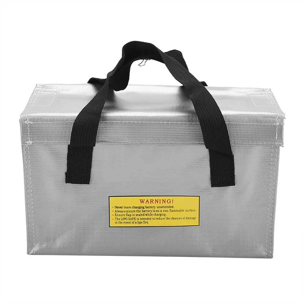 Lipo Battery Safe Bag Fireproof Flame Retardant Explosionproof Storage Charging Transport Pouch With Hook And Loop Closure And Portable Handle Co2 9357860351515