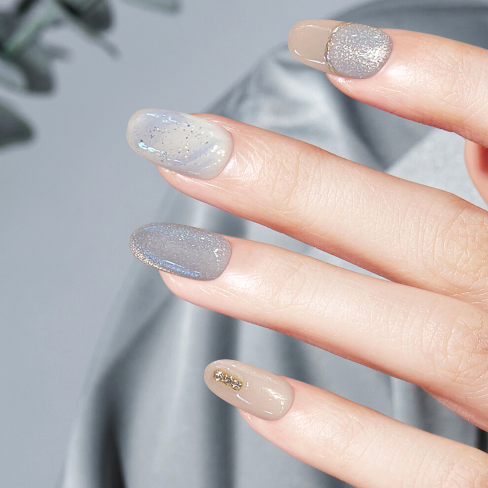 Dachuang Beauty (Xs) Floral Almond Fake Nails For Women - 50Pcs