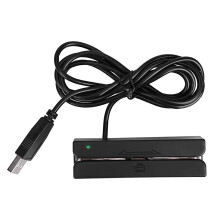 USB Credit Card Reader MagStripe Swipe Reader No Software Installation Required Bi Directional Reading ISO7811AAMVA Compatible For POS And Banking