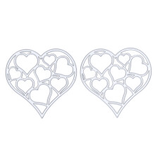 3D Effect Layered Paper Crafts Flexible Cutting Dies Multiple Sizes Reusable Washable Carbon Steel Cutting Dies For Valentine's Day Wedding