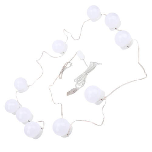 Φώτα καθρέφτη ματαιοδοξίας LED με τροφοδοσία USB With10Brightness Ρυθμιζόμενος και 2