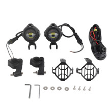 Motorcykel Dimljus Kit LED Extraljus Med Värmeavledning Stötsäker Vattentät Design Plug and Play Kabelhärva 360 Grader