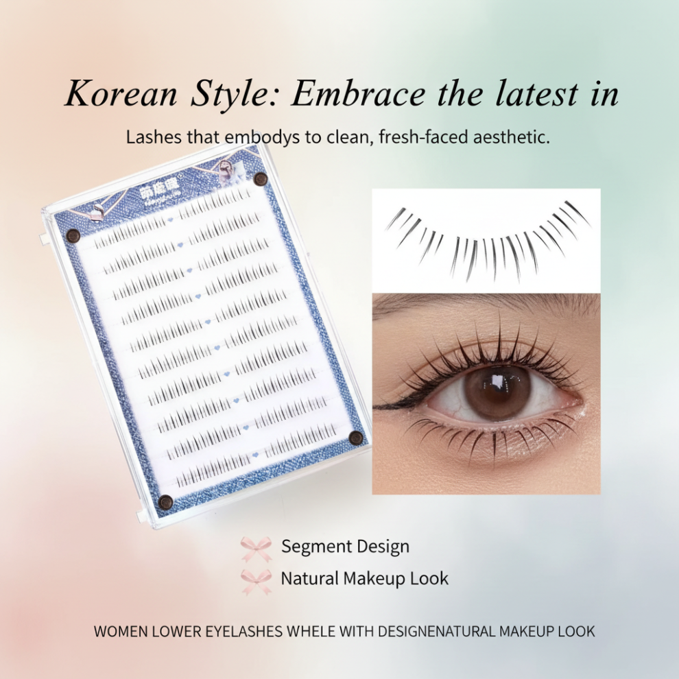Roc-Electron (X24 Lower Lashes) Korean Eyelashes - Natural Eye Enlarging Makeup