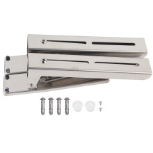 Universal Stainless Steel Microwave Stand Bracket, Retractable Wall Mounted Holder with Elegant Arc Design Suitable for Various Kitchen Appliances