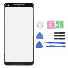 Heltäckande skärmskydd i härdat glas för Google Pixel2XL, slitstarkt halkfritt HD-skärpa med exceptionell kundsupport och reparationskit