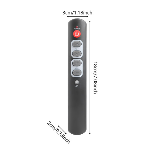 (Gray) EasyLearn TV Remote for Seniors & Disabled 1