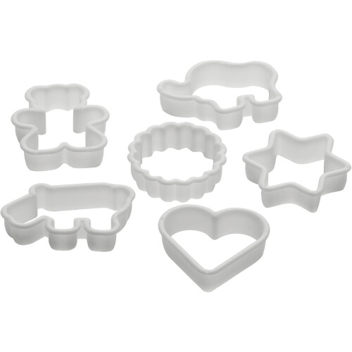 Premier Housewares 6Pcs Cookie Cutter Set White Baking Home Kitchen