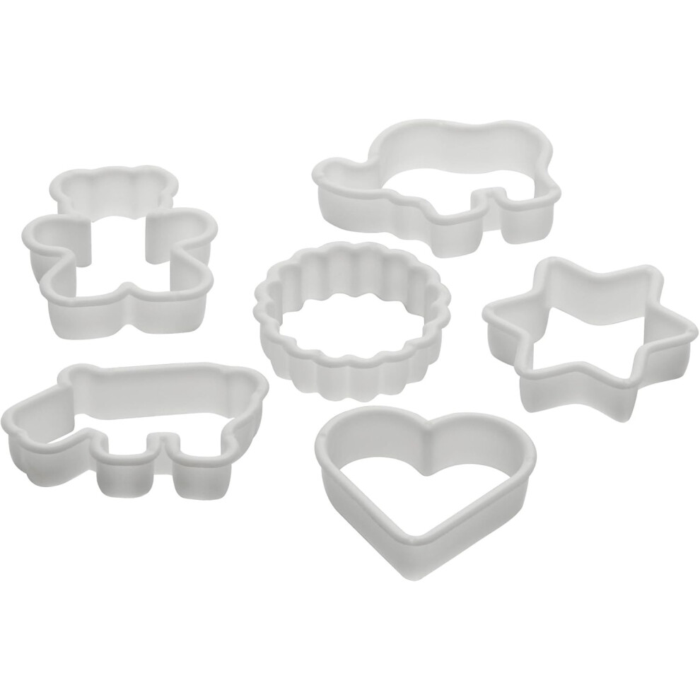 Premier Housewares 6Pcs Cookie Cutter Set Baking Home Kitchen White