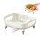 (Ivory White) Large Dish Drying Rack w/ Utensil Holder 9