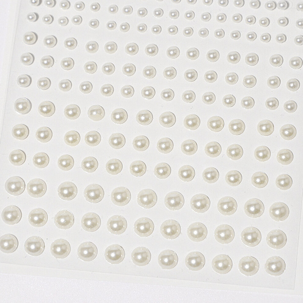 Dachuang Beauty (Milky White) 3-6Mm Face Pearl Stickers, 165Pcs Makeup Jewels