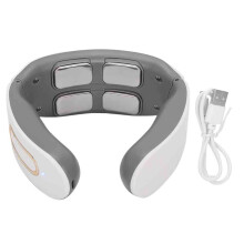 Cordless Neck Massager For Pain Relief With Electric Pulse And Heat Deep Tissue Stimulation Long Lasting Hold Smart U Shaped Design