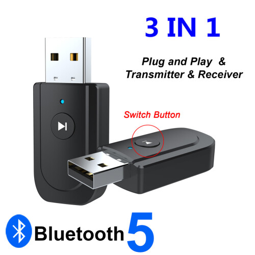 Προσαρμογέας ήχου Bluetooth V5.0 για ασύρματη ροή μουσικής, πομπός διπλής λειτουργίας 2