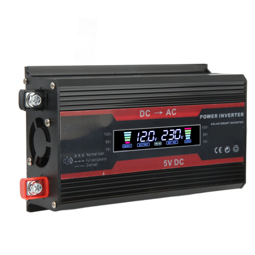 Οθόνη LCD τροποποιημένου ημιτονοειδούς μετατροπέα αυτοκινήτου 12V έως 110V 250W διπλού 1
