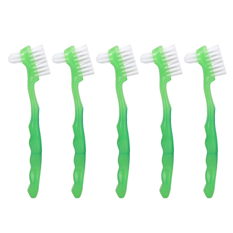 Ergonomic Denture Brush Soft Hair False Teeth Cleaning Tool Double Sided For Seniors, Fine Workmanship Efficient Cleaning With Soft Bristle And