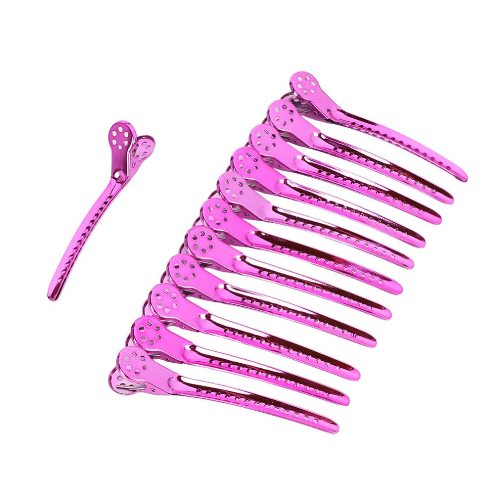 Unisex Stylish Duck Billed Hair Clips Salon Hairdressing Tools With Double Hinged Design Heat Resistant Fiber And High Tension Spring