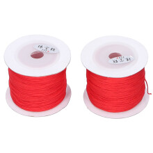 Weaving Cord for Prayer Beads and Tassels Braided Nylon String with Stiffness and Flexibility Strong Wear Resistant Non Stretch Red Bulk Packaging