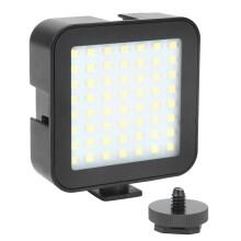Lumină de umplere cu suporturi Cold Shoe, lumină video LED pe cameră, lumină LED de buzunar pentru Vlog, lumină foto reglabilă, 56 de cipuri