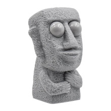 Seasamh Sealbhóra Gloiní Dearaidh Réalaíoch, Dealbh Moai Taispeántas Gloiní Roisín Dealramh Eibhir Nádúrtha le haghaidh Maisiú Uathúil