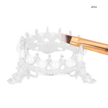 2pcs Silver Nail Pen Holder with Crown Retro Embossed - 6.54.83.0cm